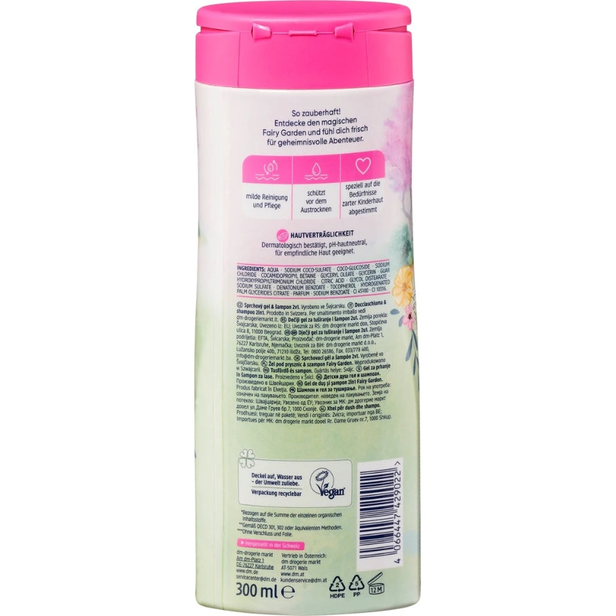 Balea Kids - Children's Shower & Shampoo 2in1 Fairy Garden, 300ml